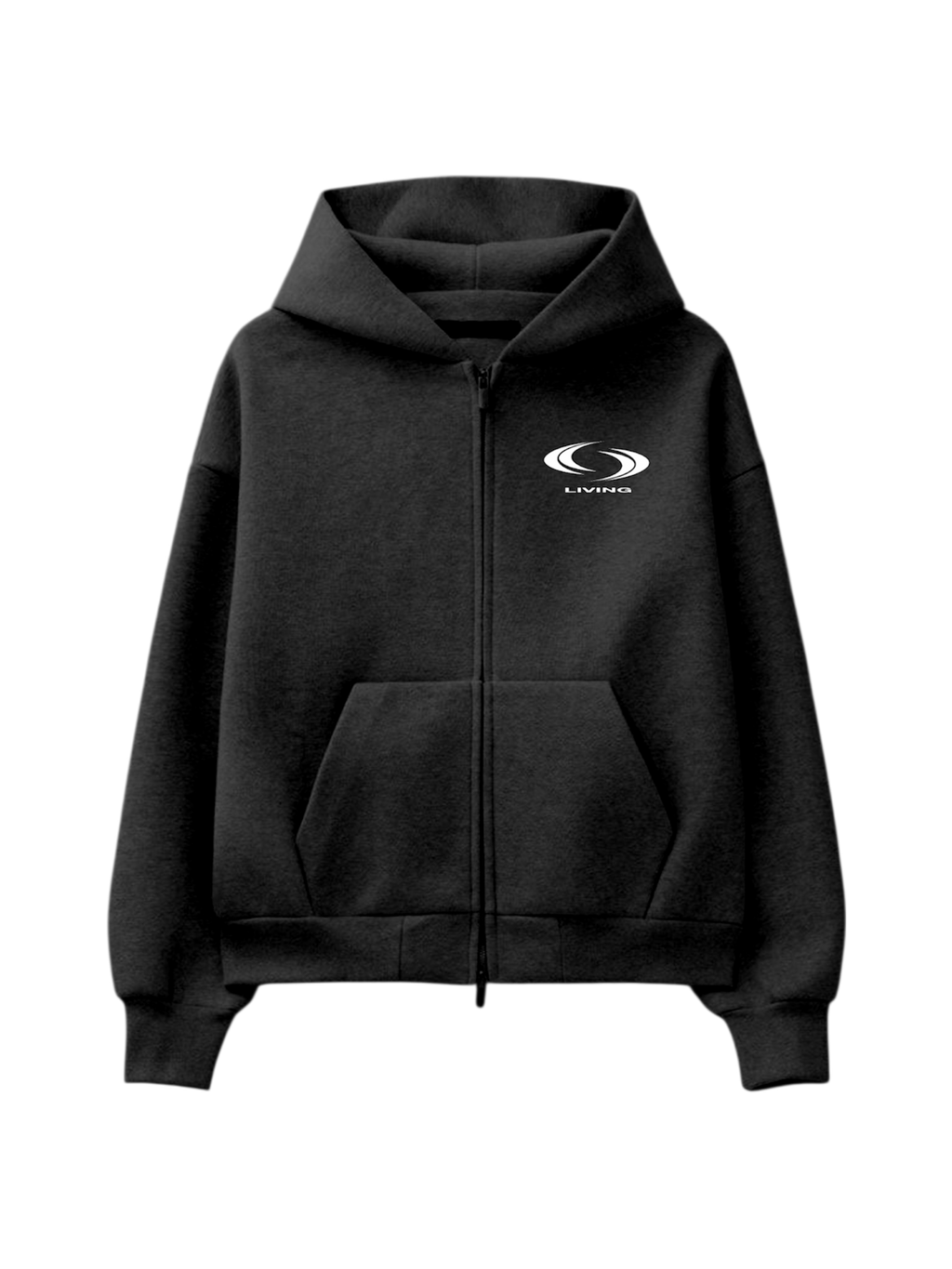 “Logo” Zip Up Black