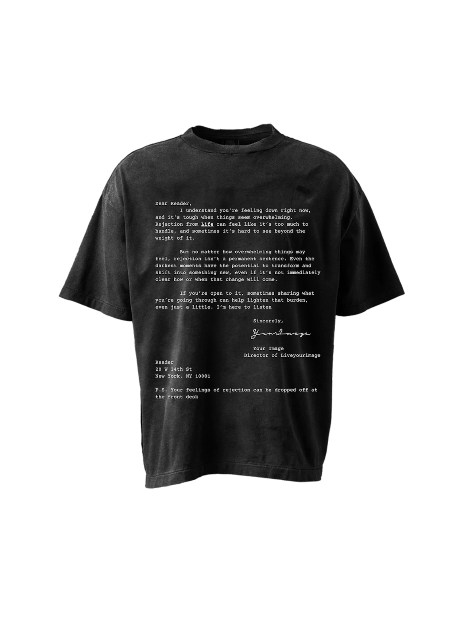 “Rejection” T Shirt Black