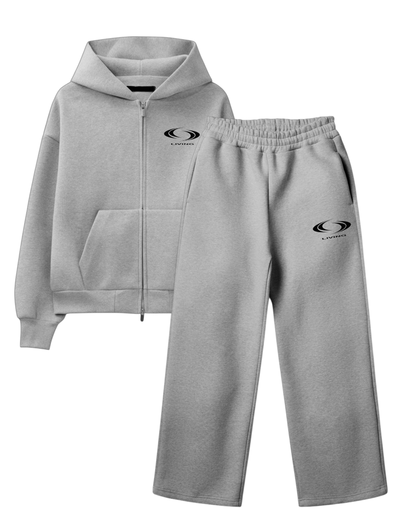 “Logo” Sweatsuit Bundle Grey