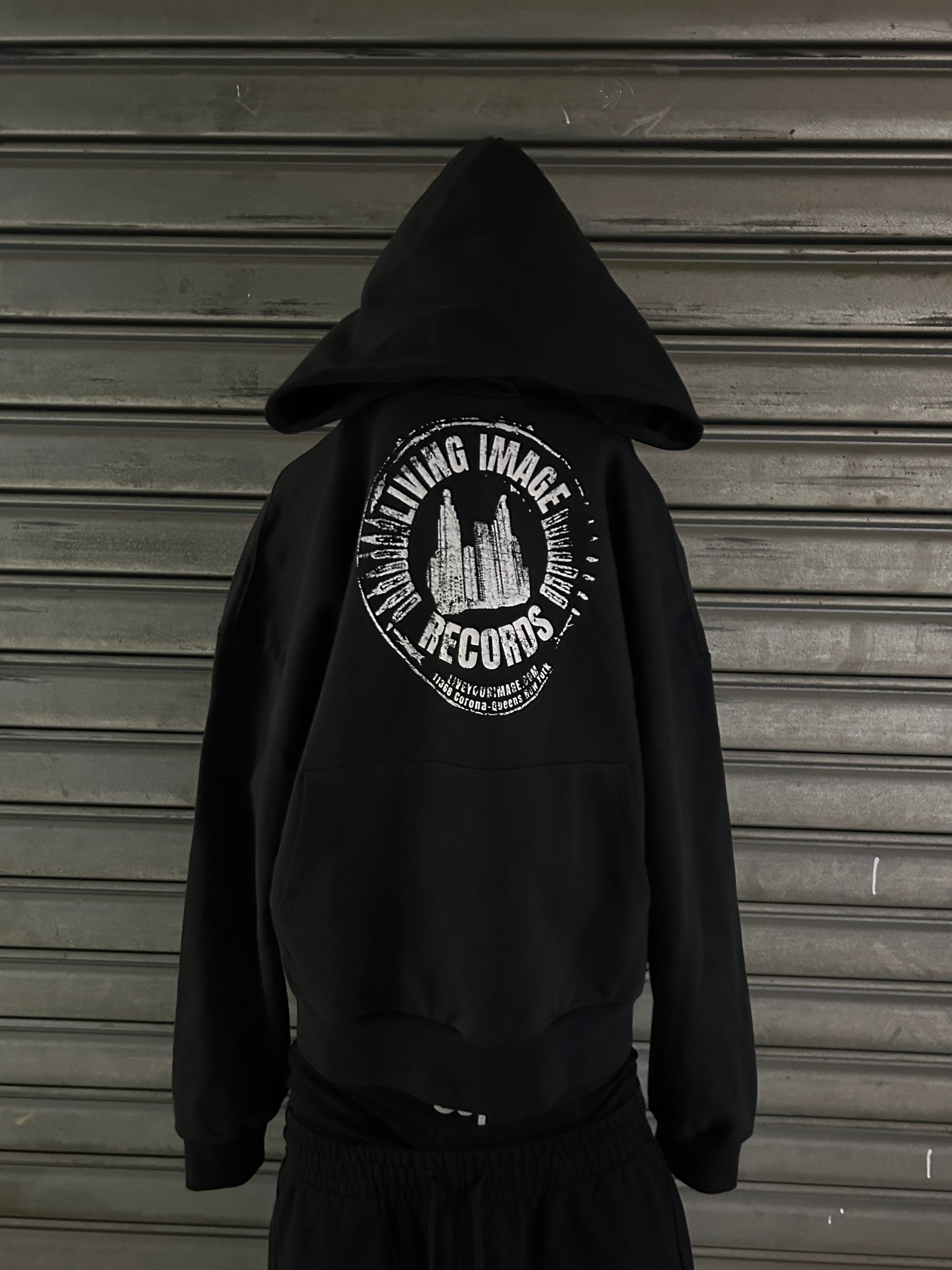 “Records” Hoodie Black