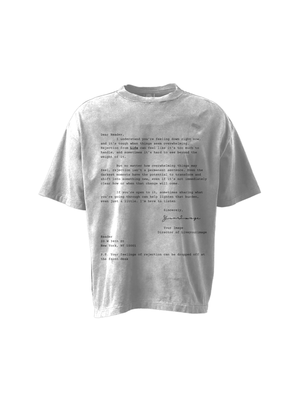 “Rejection” T Shirt White