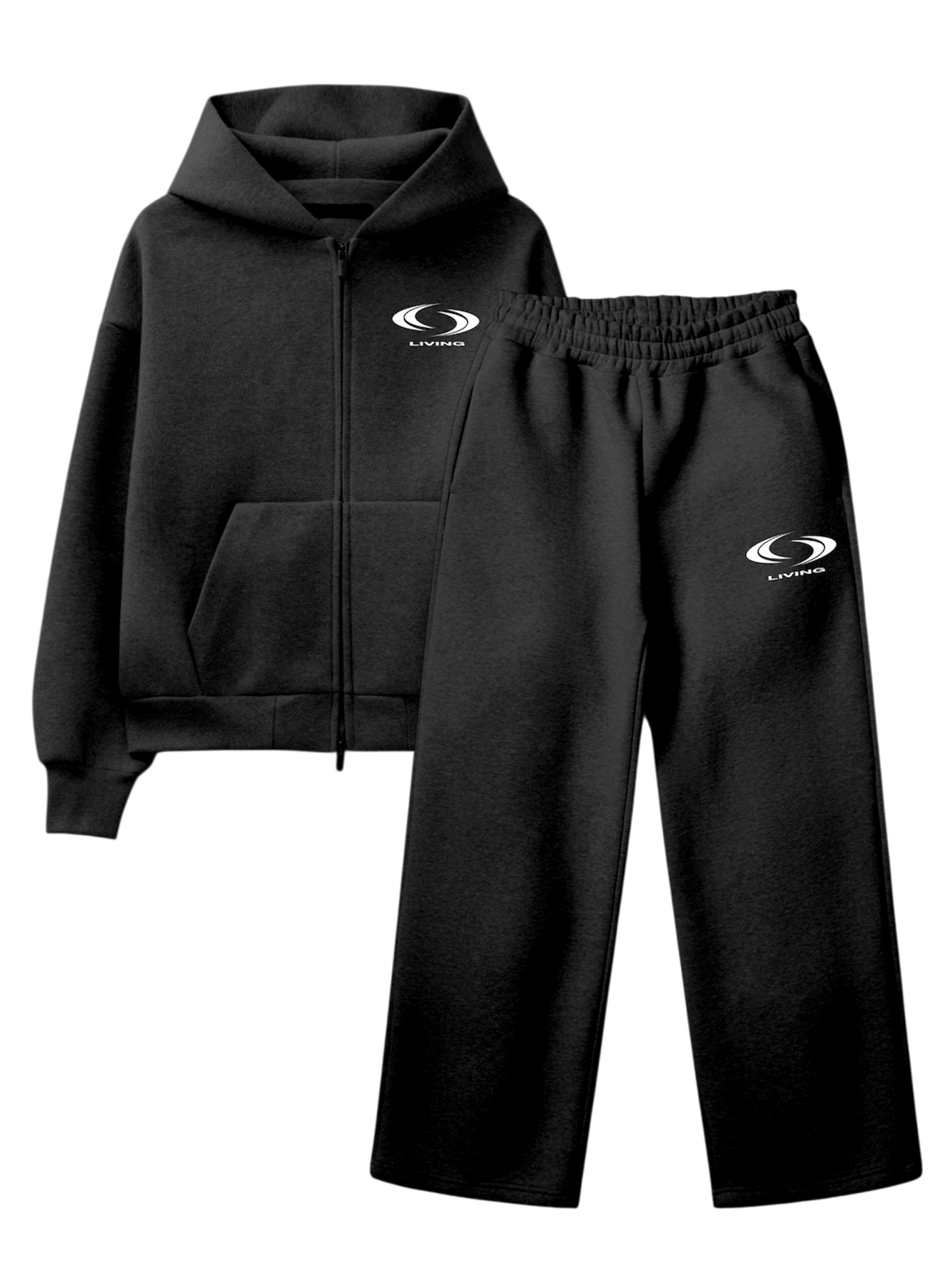 “Logo” Sweatsuit Bundle Black